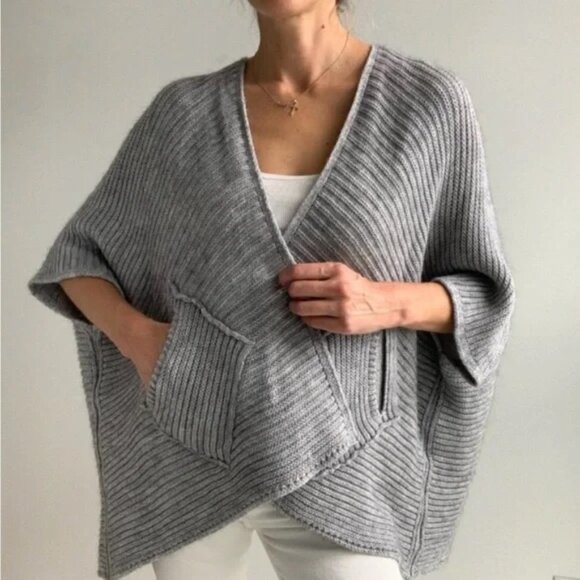 COCOGIO Kimono Poncho Sweater sz O/S - Picture 3 of 8